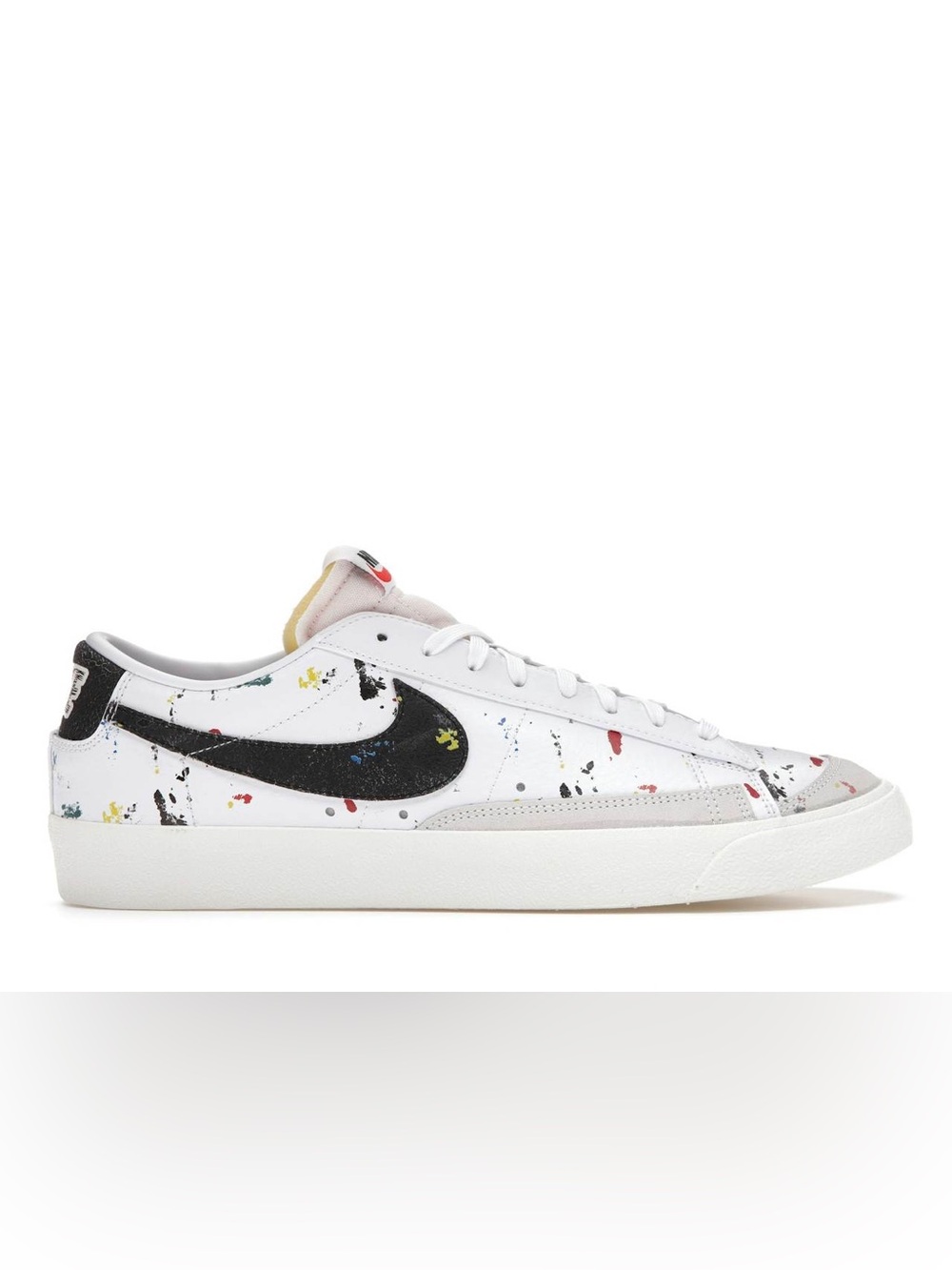 Nike Rare Blazer 77 Black White Paint Splatter Low Top Lace Up Sneakers- Size 13
